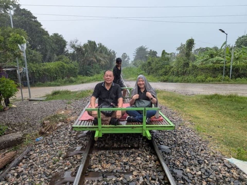 bamboo train in Battambang