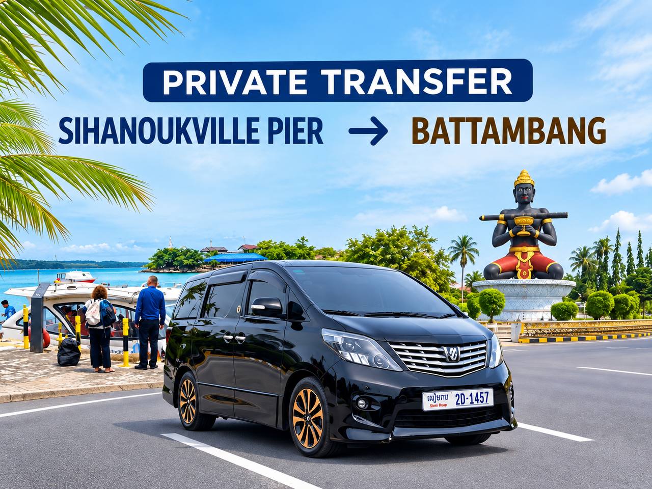 Private transfer from Sihanoukville pier to Battambang